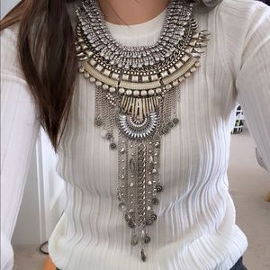 Dylanlex inspired silver statement necklace